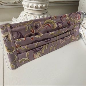 Beautiful purple floral print face mask.